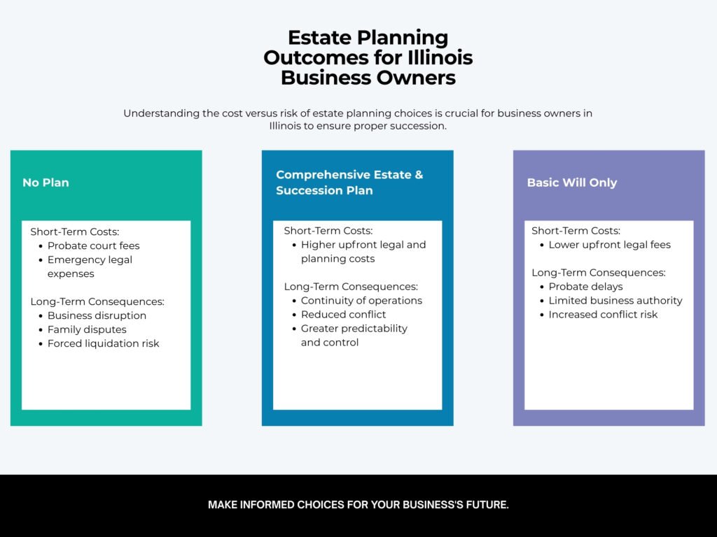 Estate Planning 2 Infographic - Estate Planning Outcomes for Illinois Business Owners